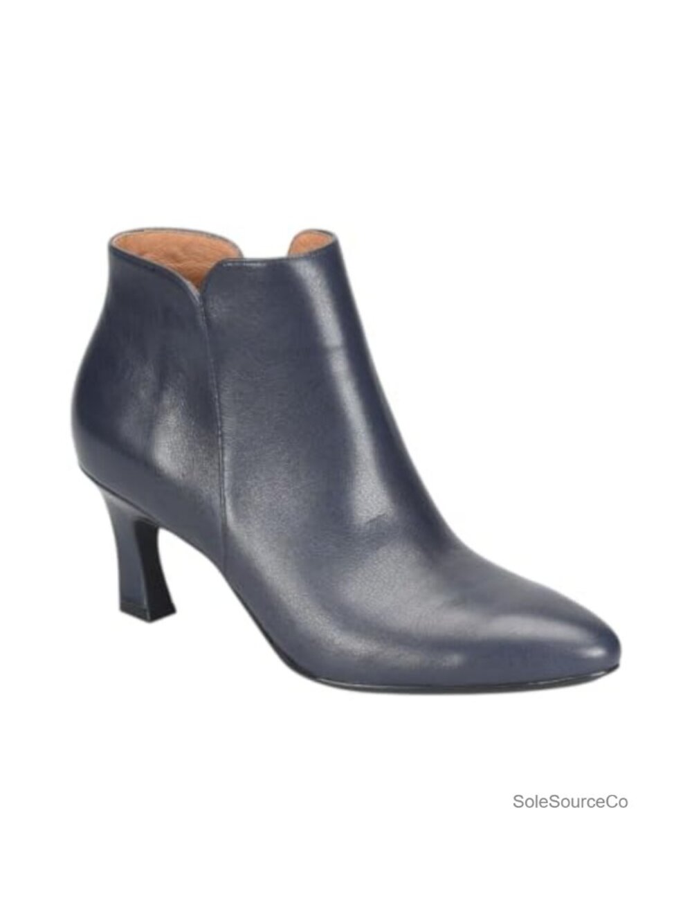 Waterproof Full-Grain Leather Ankle Bootie with Kitten Heel – Office & Night Out